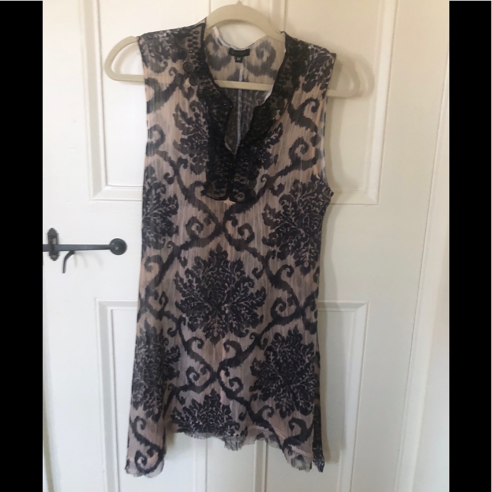 Komarov sheer embroidered dress